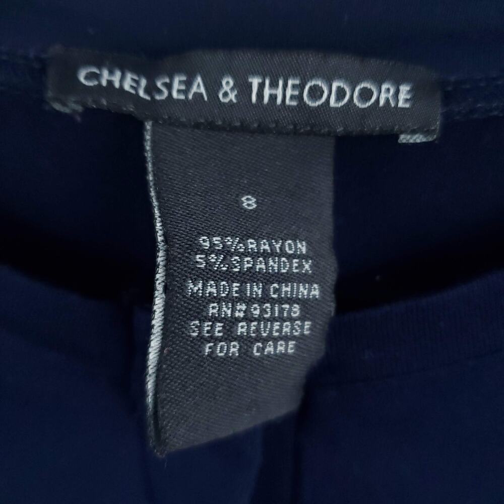 Chelsea & Theodore Nautical Shirt Dress 8 Navy Blue - Picture 4 of 8